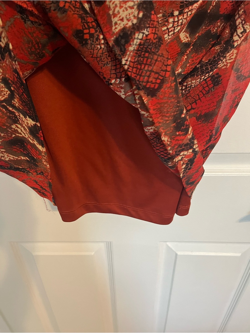 Blu Sage Red Snake-Print Ruffle Mini Dress - Picture 5 of 8